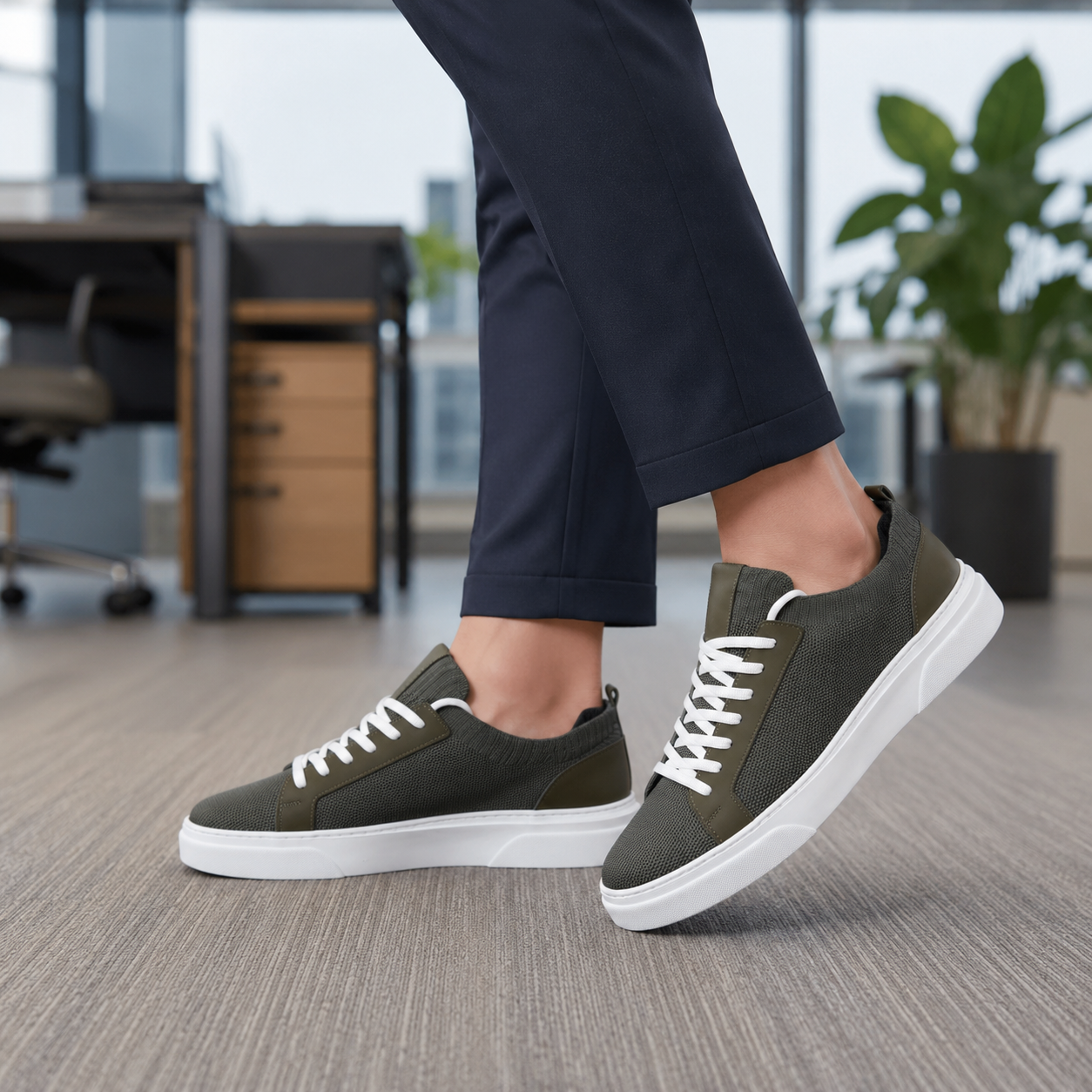 ÖZEL OLARAK ÜRETİM YAPTIĞIMIZ %100 GERÇEK EVA TABAN TRİKO SNEAKERS