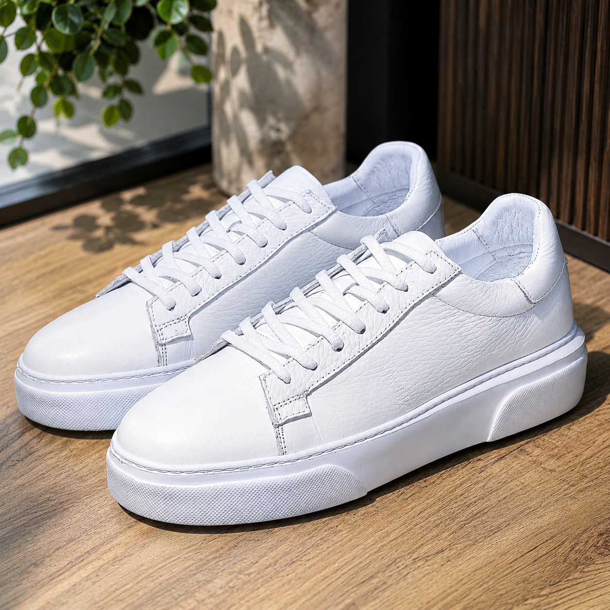 YENİ SNEAKERS / İÇİ DIŞI FULL HAKİKİ DERİ EL İŞÇİLİĞİ ORİJİNAL SARARMAZ EVA TABAN
